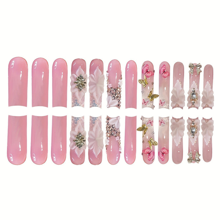 Artistic 3D Butterfly Nail Extensions Bowlift