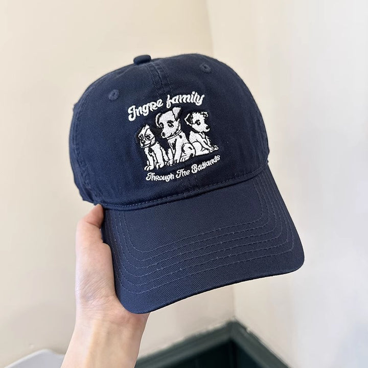 Women's Embroidered Pet-Themed Baseball Cap Bowlift