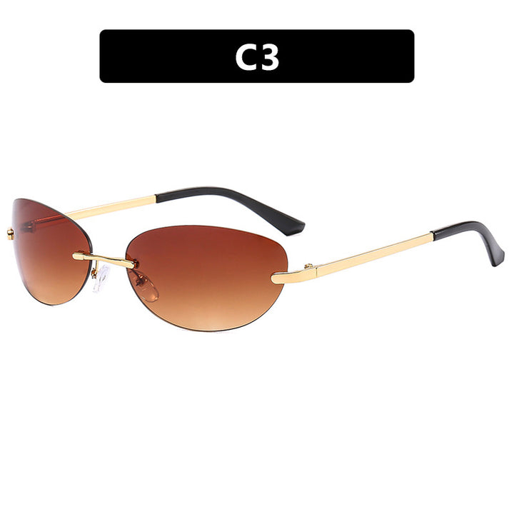 Women's Fashion Cat-Eye Sunglasses with Narrow Metal Frame and Polarized Lenses Bowlift