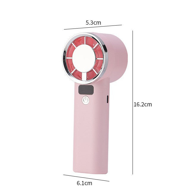 Women Portable Hand Fan with Digital Display Bowlift