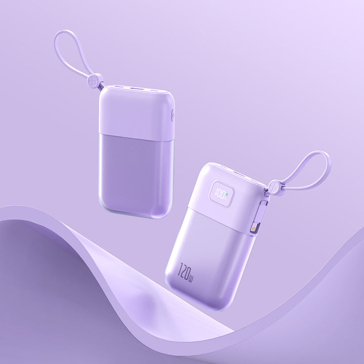 Portable power bank with powerful fast charging cable and integrated LED display Bowlift