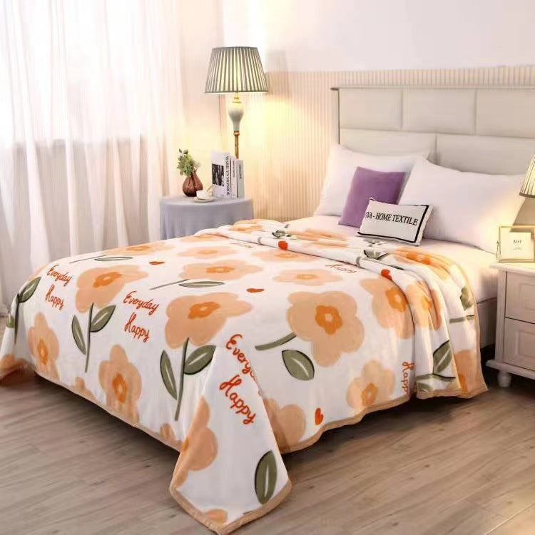 Women's Fluffy Cuddle Blanket with Playful Cloud Pattern Bowlift
