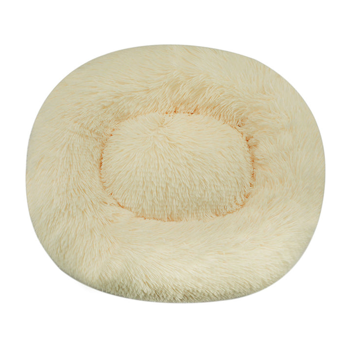 Luxurious Plush Round Dog Bed