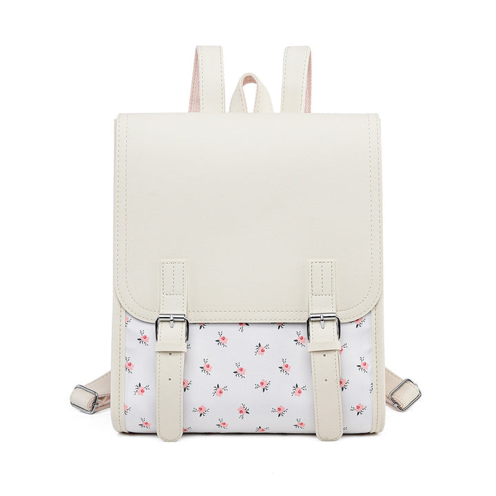Floral Print Structured Backpack Bowlift