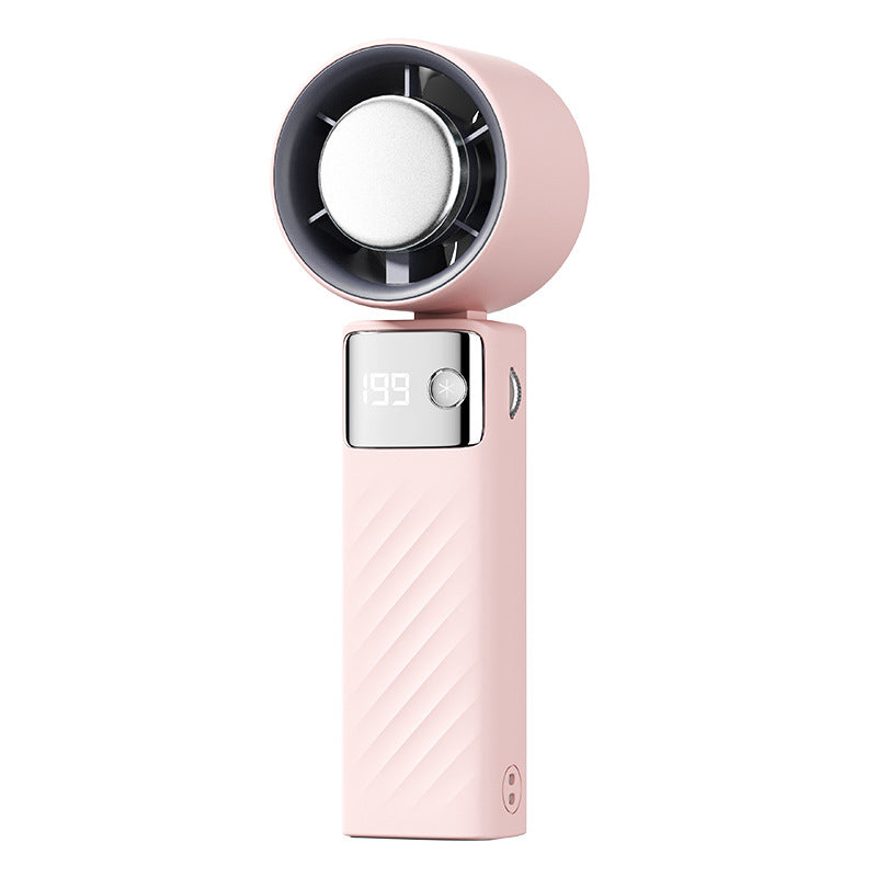 High-Efficiency Handheld Cooling Fan with Digital Display Bowlift