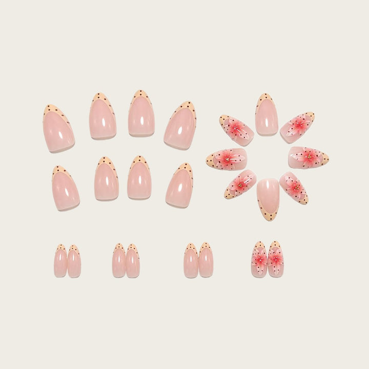 Nail art with floral 3D flower design and elegant color gradient Bowlift