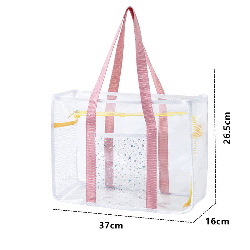 Transparent Mesh Shopping Tote Bowlift