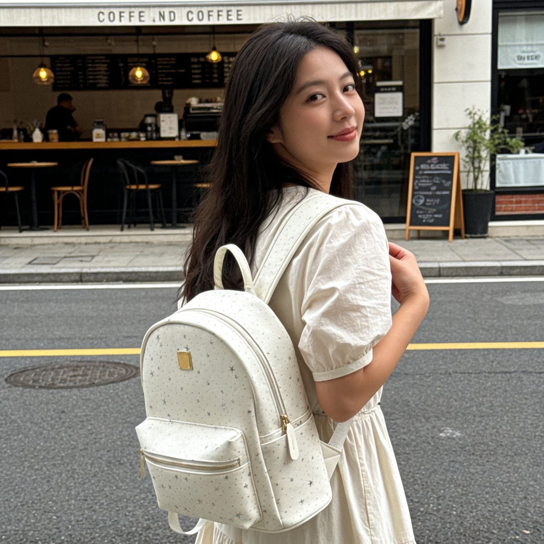 Women's Star-Patterned Mini Backpack Bowlift
