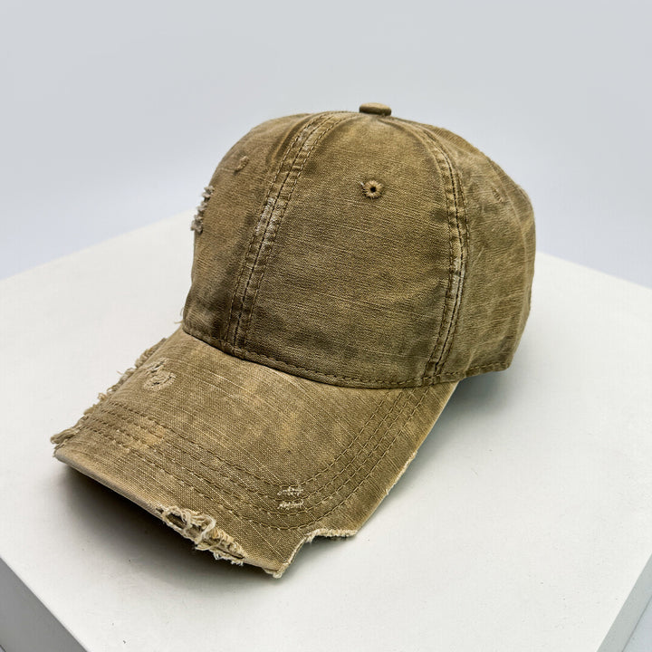 Men's Distressed Denim Baseball Hat Bowlift
