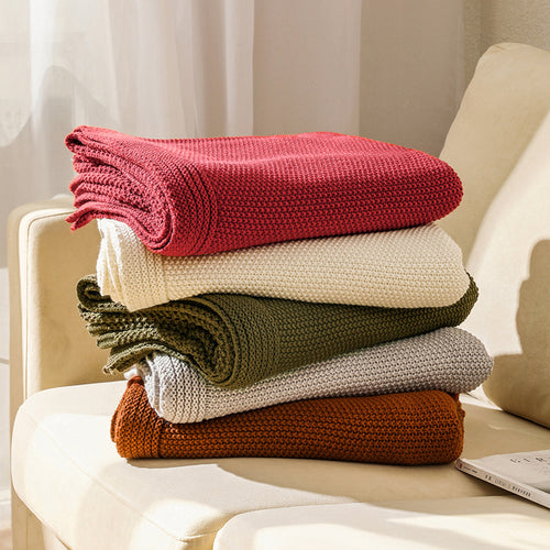 Cozy Knitted Throw Blanket Bowlift