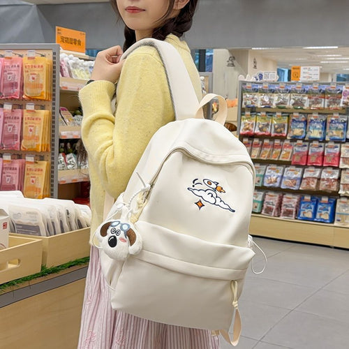 Fashionable backpack with artistic embroidery design Bowlift