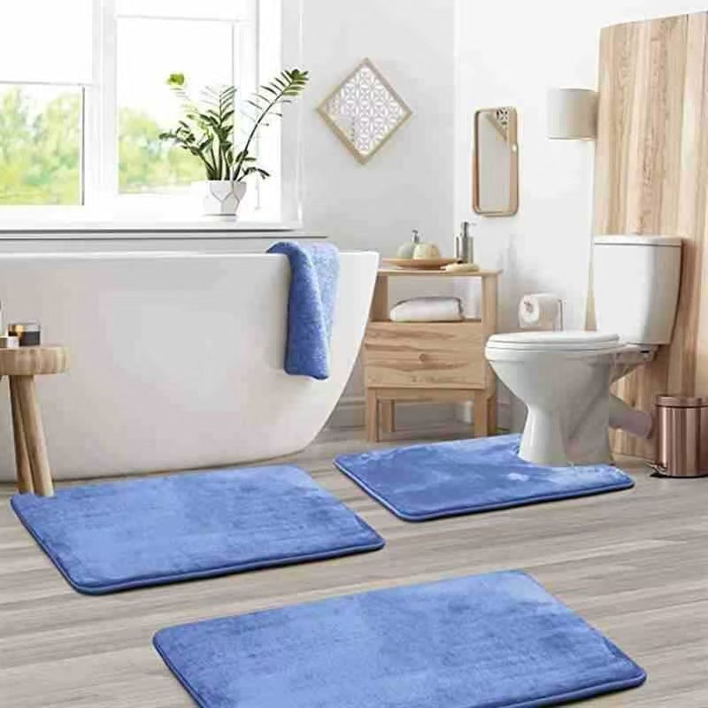 Soft Plush Bath Mat Set
