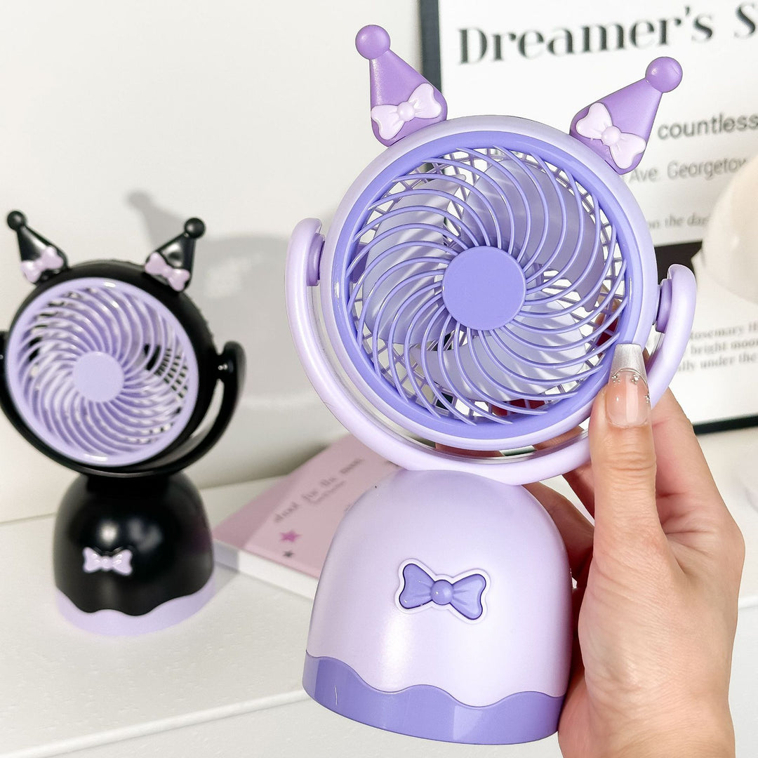 Ladies portable mini handheld fan with playful cat design Bowlift