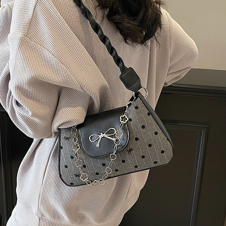 Classic Polka Dot Handcrafted Shoulder Bag