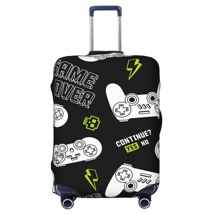 Unisex nan elastic Suitcase Cover with urban Doodle pattern, zipper and all-round protection for 4-wheel trolleys Bowlift