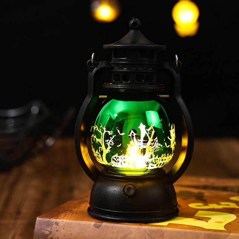 Nostalgic Lantern with Christmas Scenes Bowlift