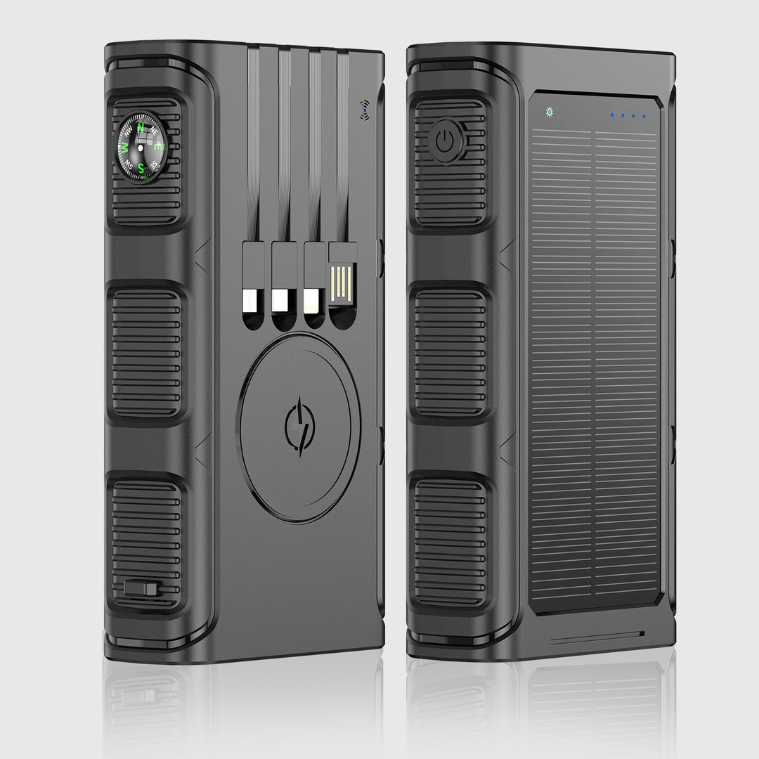 Multifunctional Solar Powerbank with Integrated Compass and Fast Charging Function Bowlift