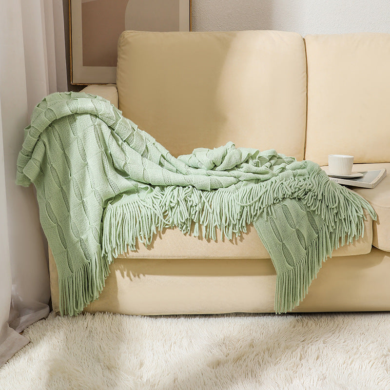 Cozy Textured Throw Blanket Bowlift