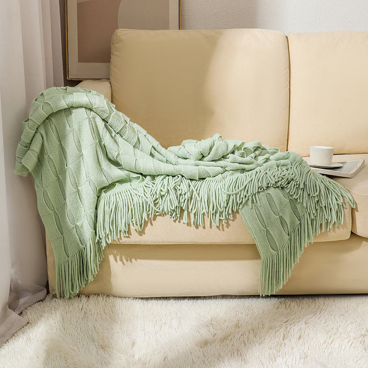 Cozy Textured Throw Blanket Bowlift