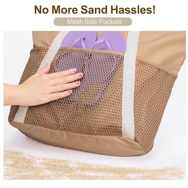 Stylish beach bag with ventilation net Bowlift