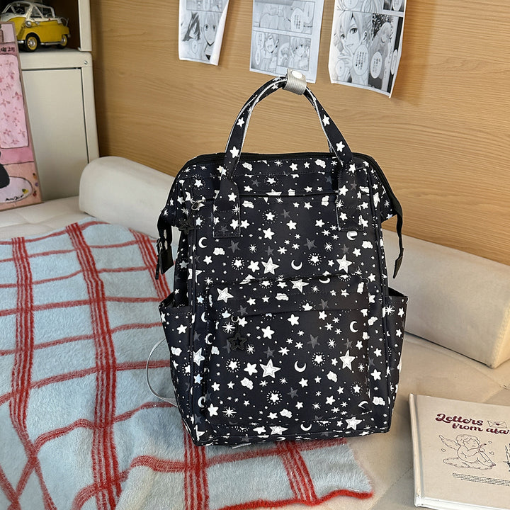 Stylish Star-Patterned Backpack Bowlift