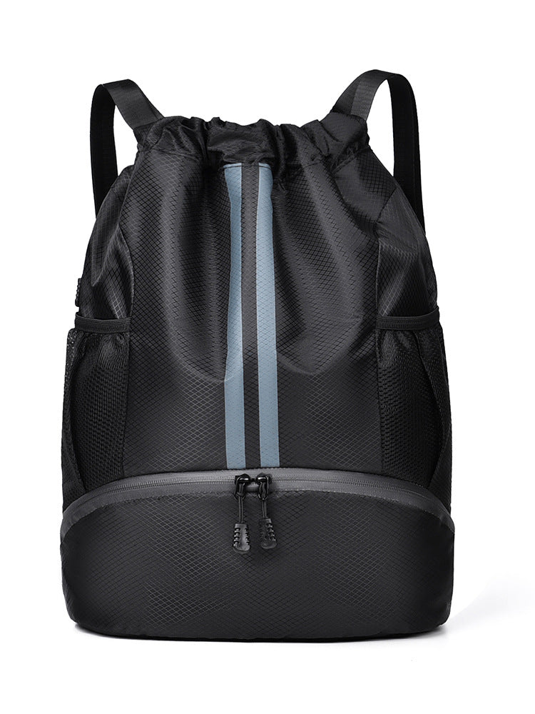 Sporty training backpack with breathable mesh sides and elastic drawstring Bowlift