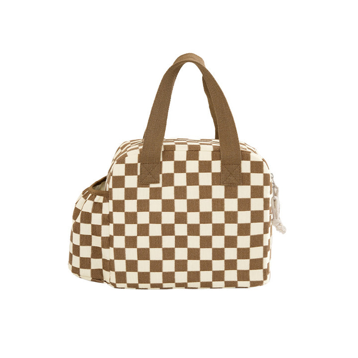 Insulated Lunch Tote with Beverage Holder Bowlift