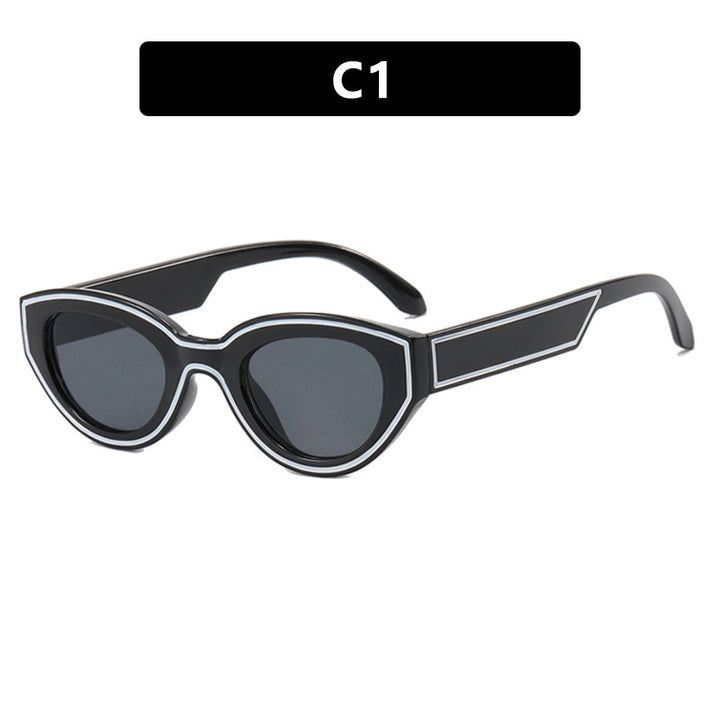 Women Cat-Eye Sunglasses with sturdy transparent frame and protective UV filter Bowlift