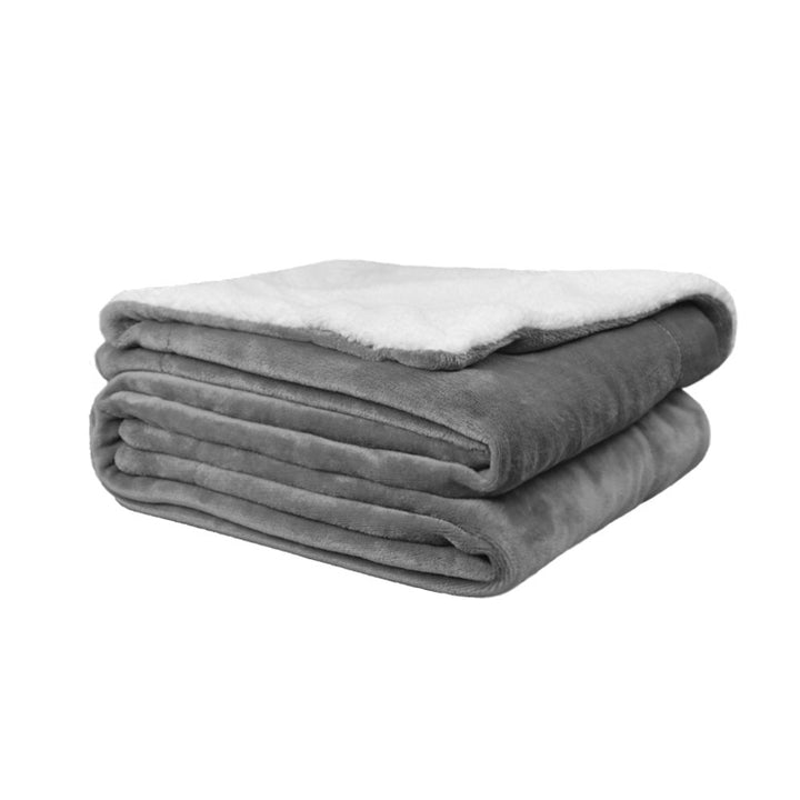 Dual-Sided Plush Throw Blanket Dog Bed