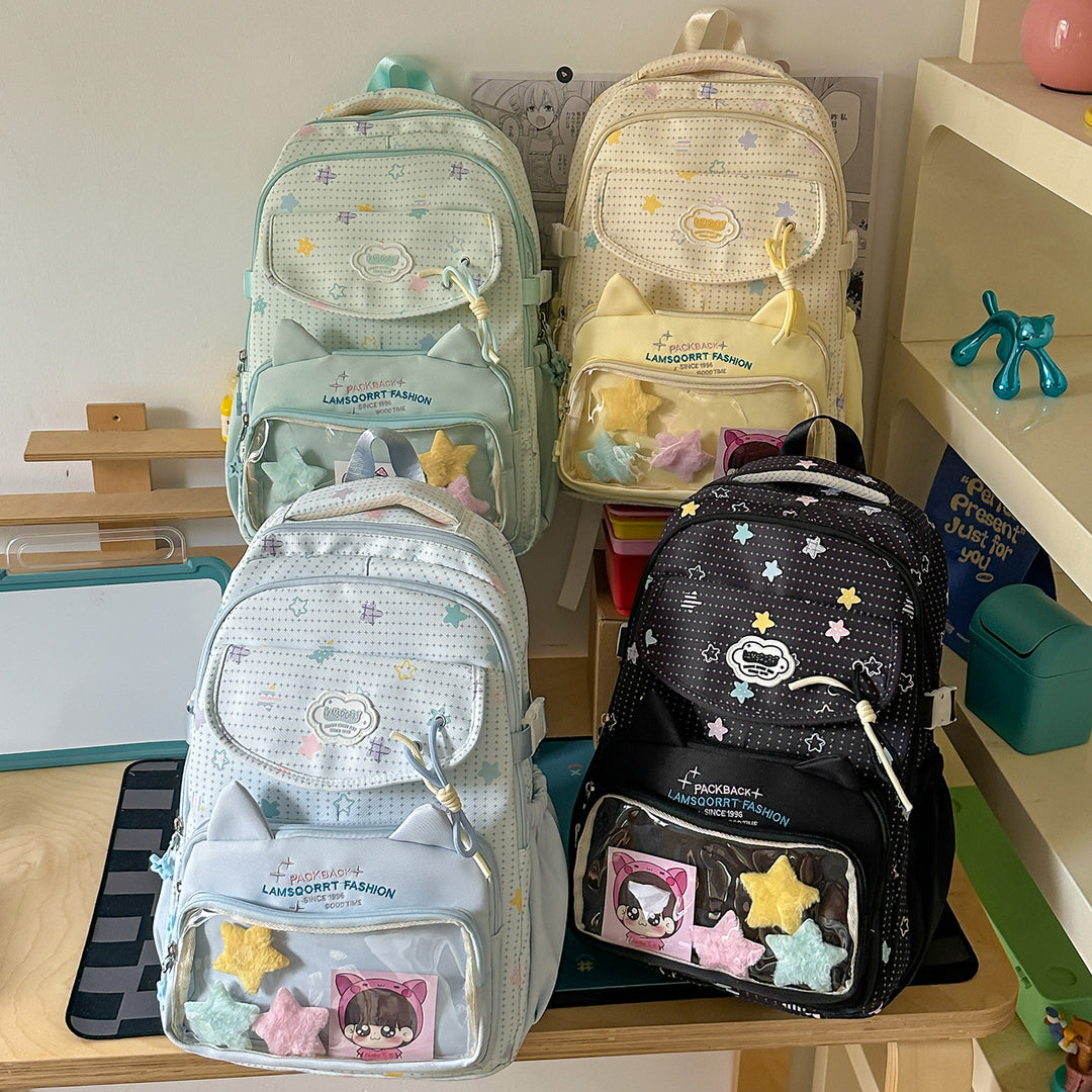 Fun-Printed Canvas Backpack Bowlift