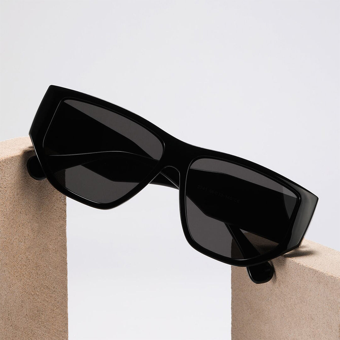 Women's trendy square sunglasses with modern tortoise pattern Bowlift