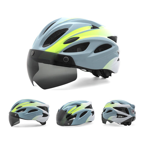 Aerodynamic Cycling Helmet with Integrated Visor Bowlift