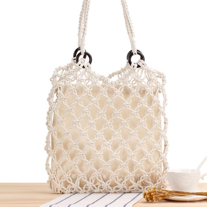 Fashionable Macrame Tote Bag Bowlift