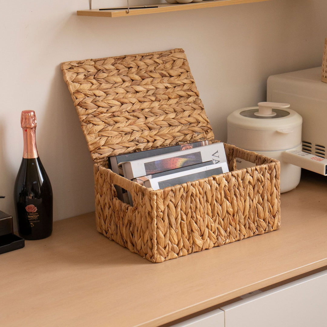 Handwoven Natural Storage Basket Bowlift