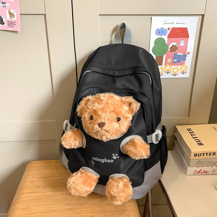 Children's Plush Animal-Themed School Backpack