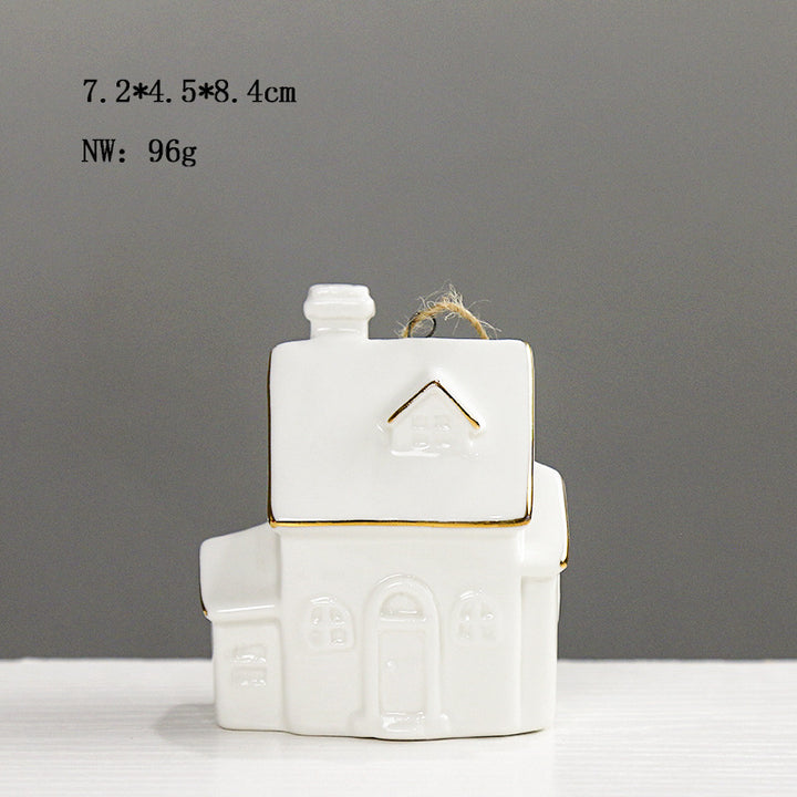 Decorative House-Shaped Ceramic Bowlift