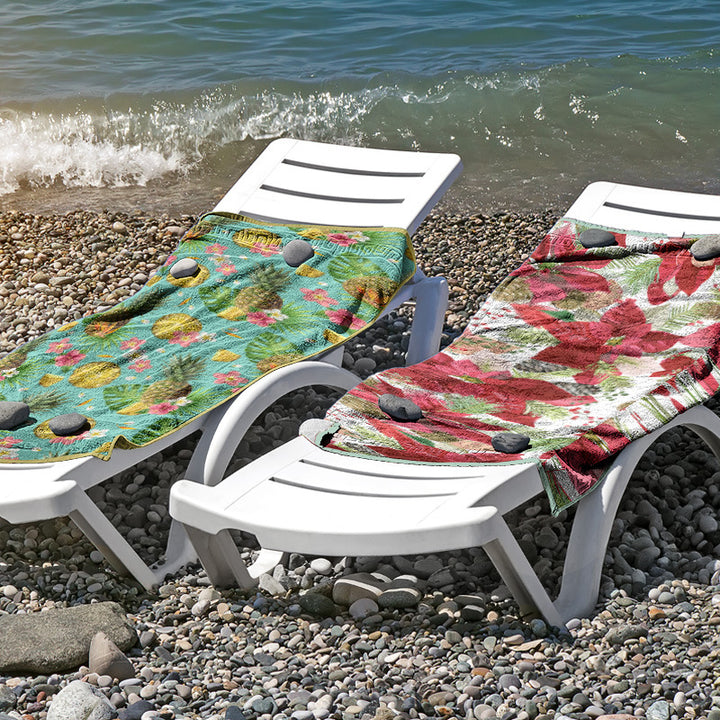 Beach towel made of skin-friendly microfiber with a creative pattern mix Bowlift