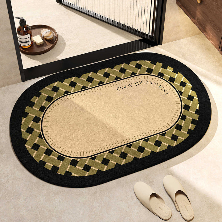 Elegant Oval Floor Mat Bowlift