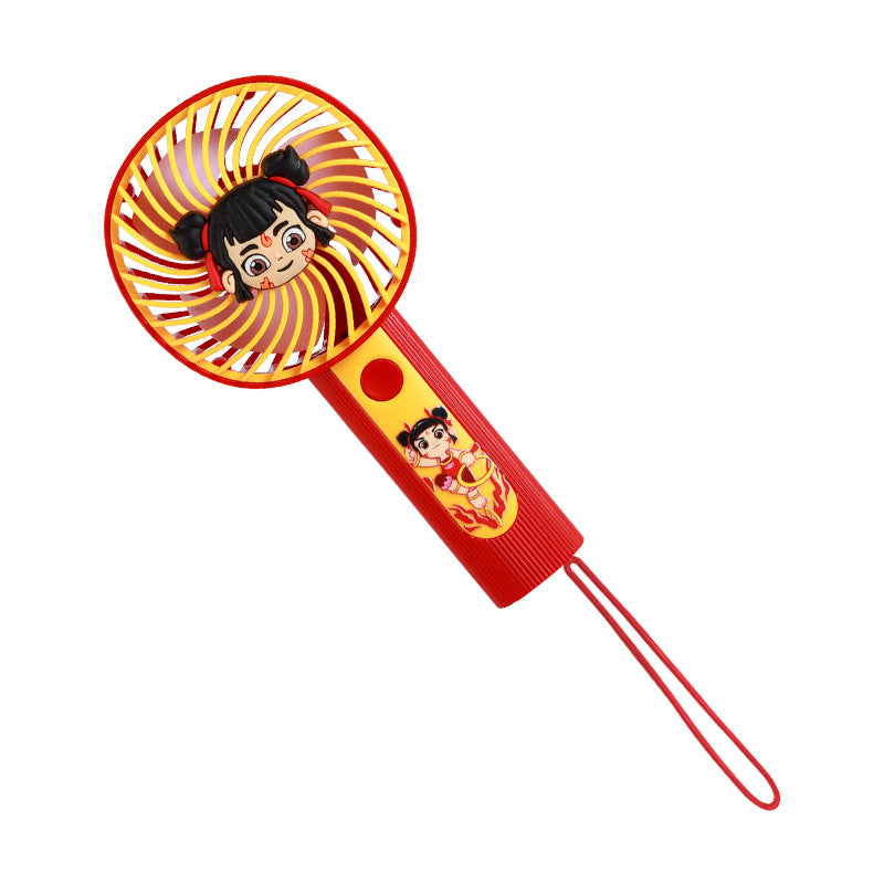 Women Portable Hand Fan with Funny Character Design Bowlift