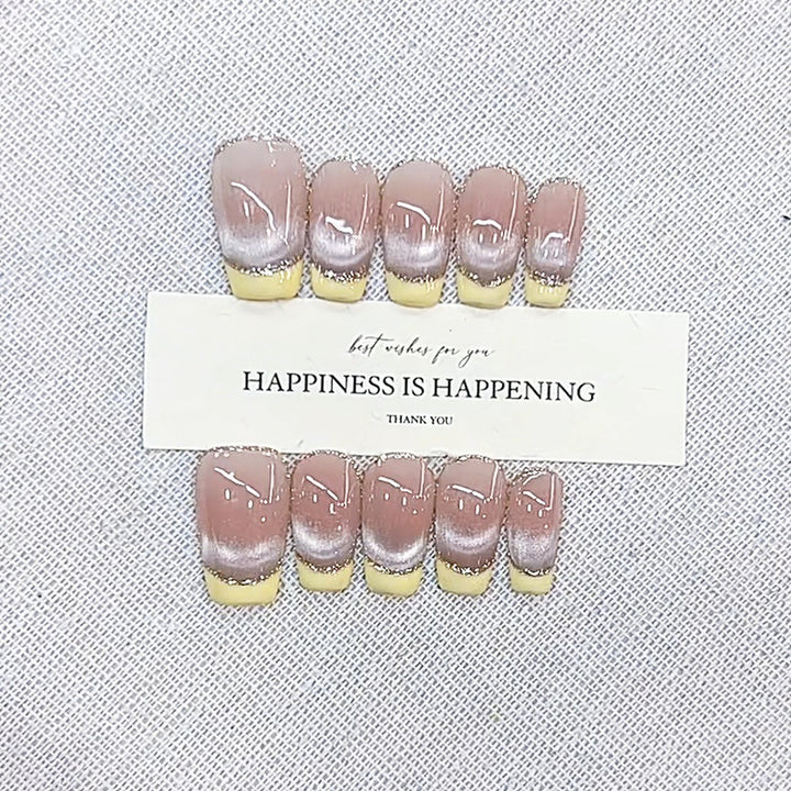 Glamorous Ombre Effect Press-On Nail Set Bowlift
