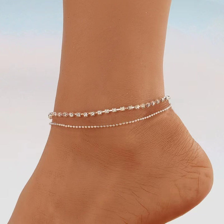Elegant Double Layered Anklet Bowlift