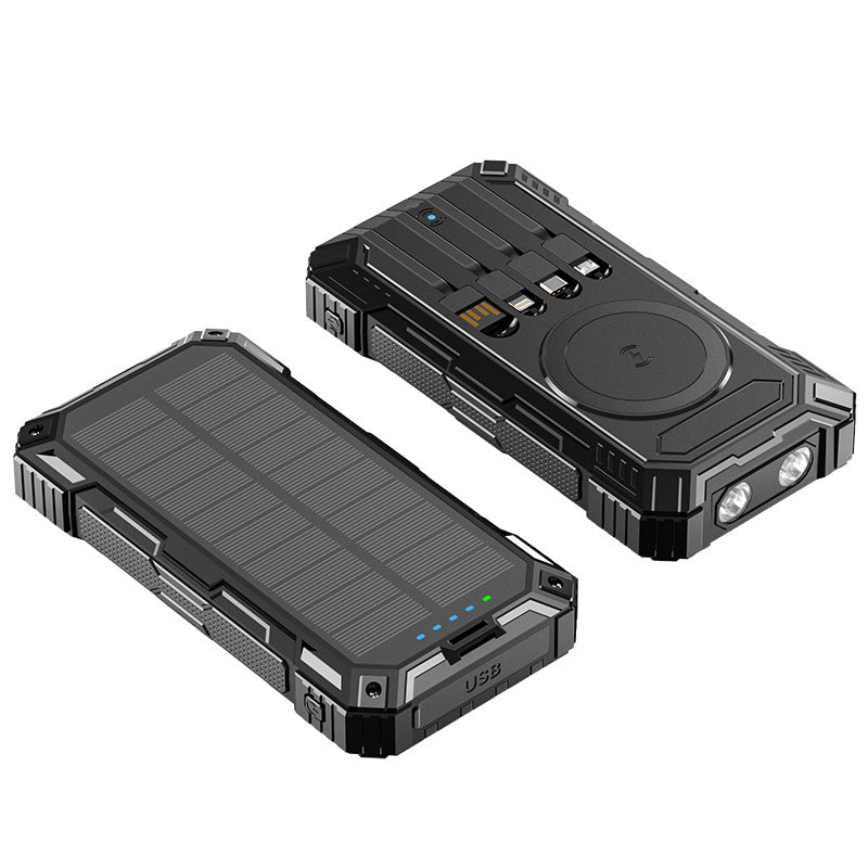 Robust Solar Power Bank with Multifunctional Connections Bowlift