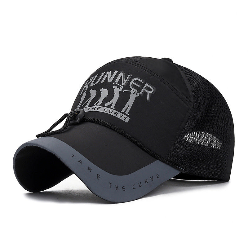 Women's Sporty Running Cap with Ventilation Mesh Bowlift