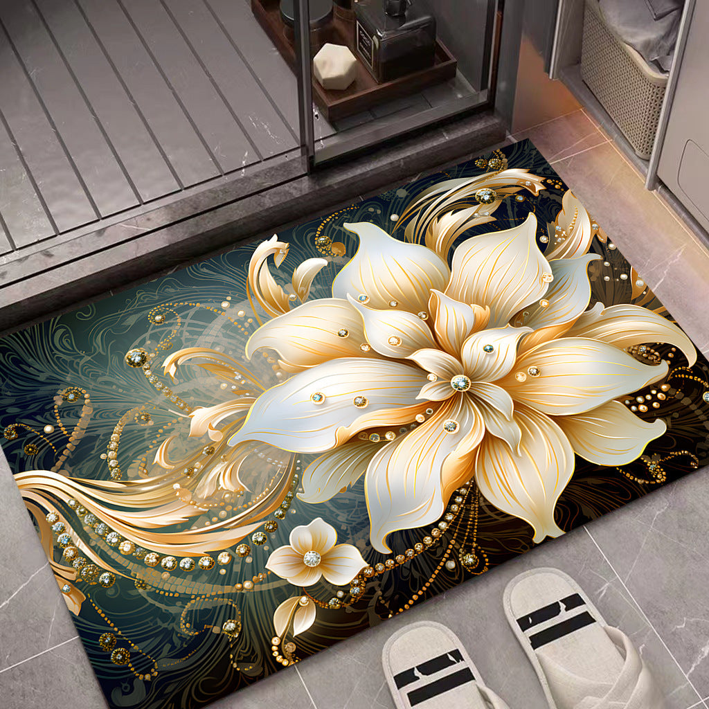 Floral Decorative Door Mat Bowlift