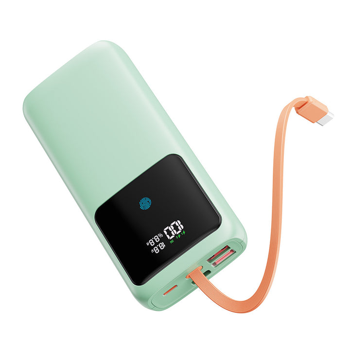 Power bank with integrated LED display and intelligent fast charging port Bowlift