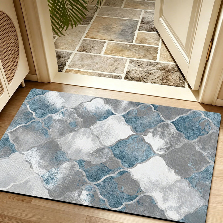 Abstract Patterned Area Rug Bowlift