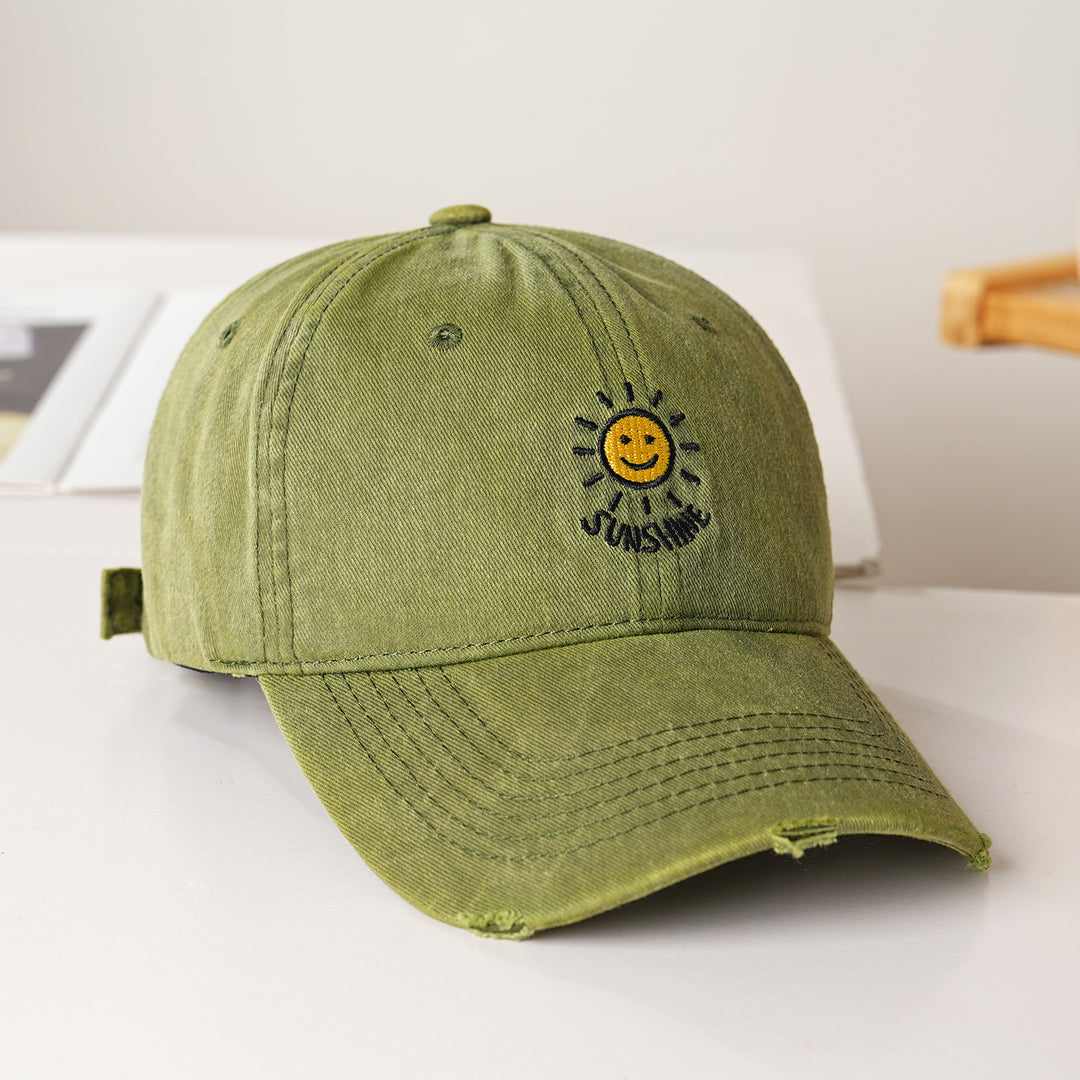 Women's sporty cotton cap with sun embroidery Bowlift