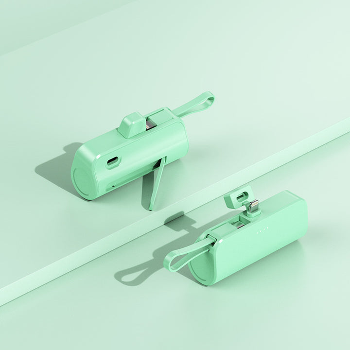 Compact power bank with integrated charging connector Bowlift