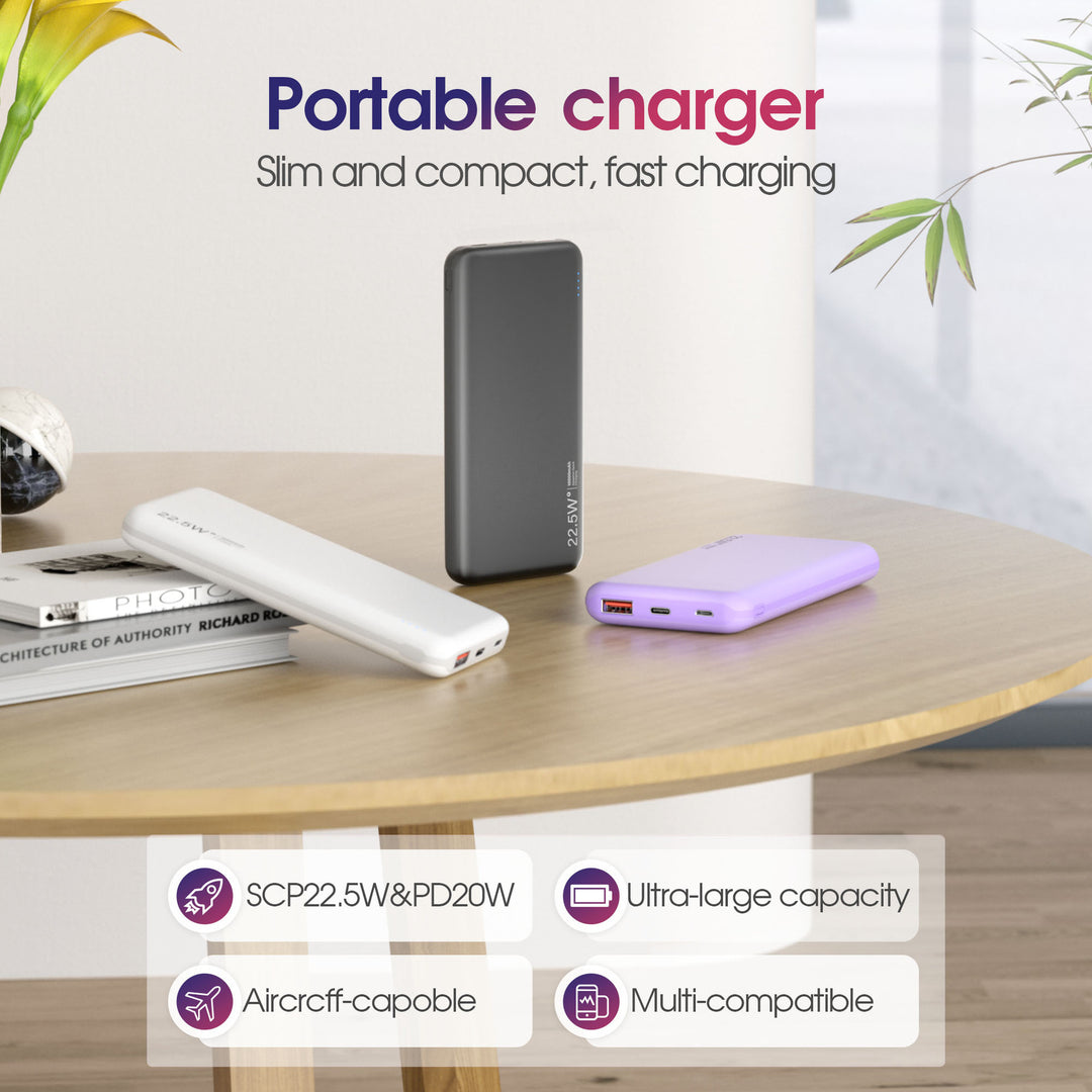 Portable charger with 22.5W fast charging function Bowlift