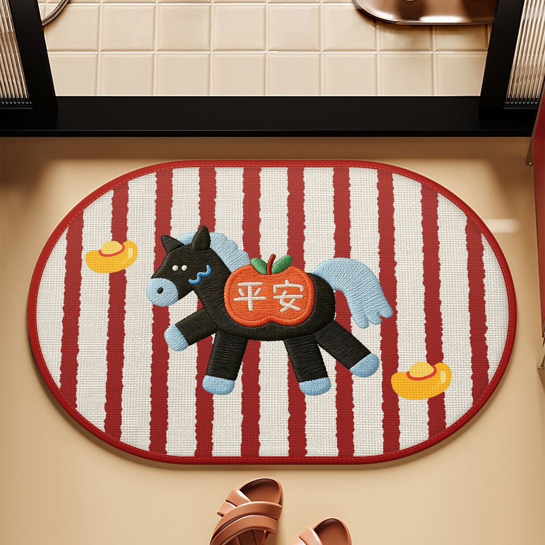 Decorative Horse-Themed Area Mat
